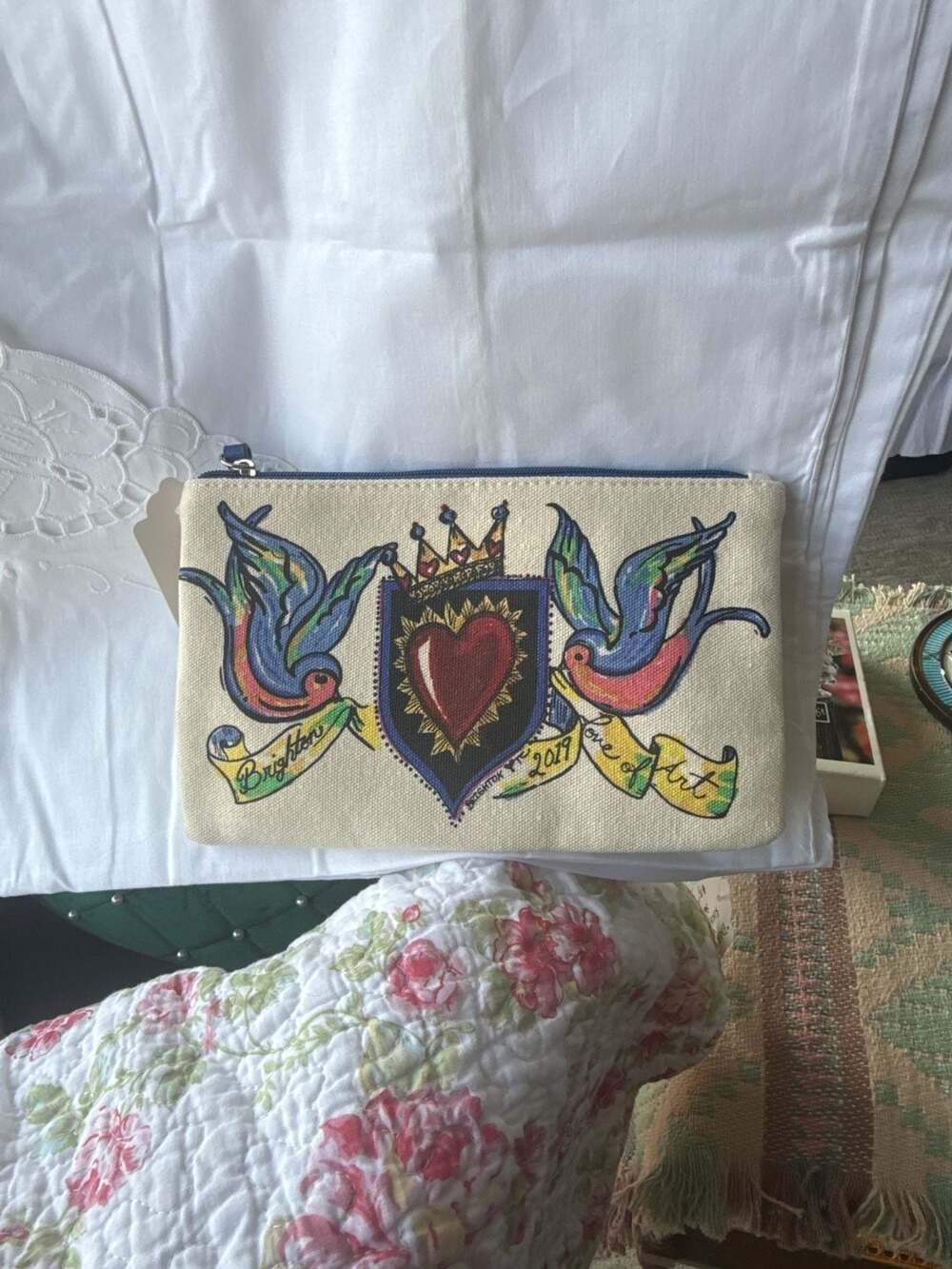 Brighton 2019 Love of Art Zippered Pouch Cosmetic Bag